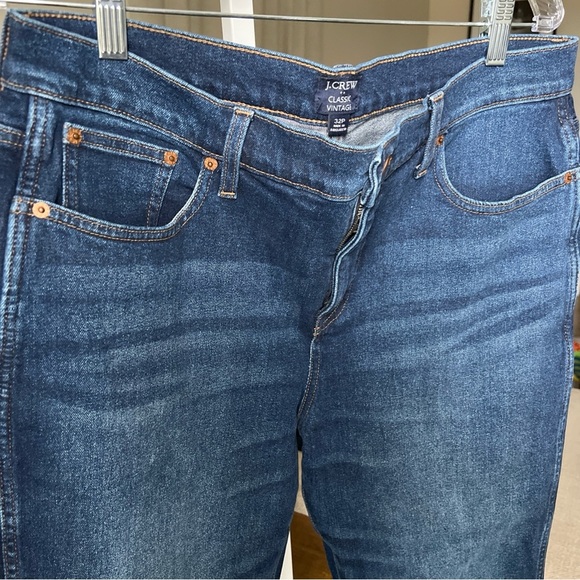 J Crew Classic Vintage Women’s Blue Jeans Fray Bottom Size 32P - Picture 6 of 16
